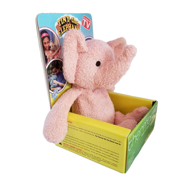 Thermal-aid Zoo, Tiny the Elephant (Pink) Heating and Cooling Pack - Picture 3 of 5